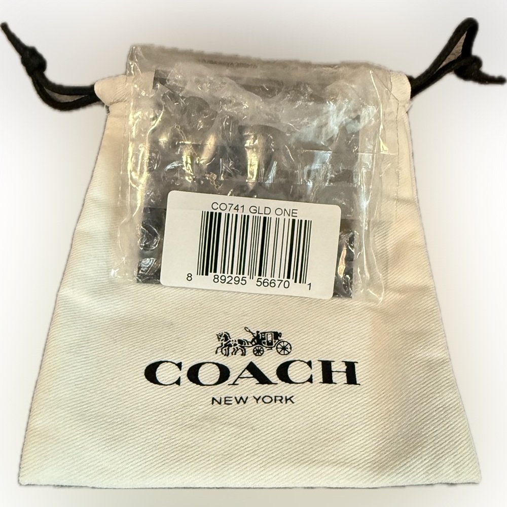 ♌️COACH♌️Leo Zodiac Gold Tone Necklace with Dust Bag/NWT - Picture 8 of 8